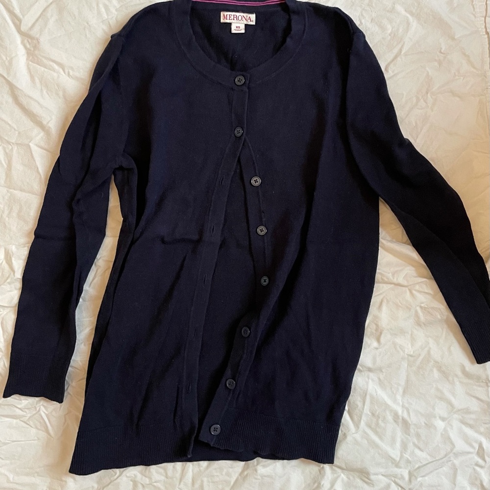 Navy cardigan